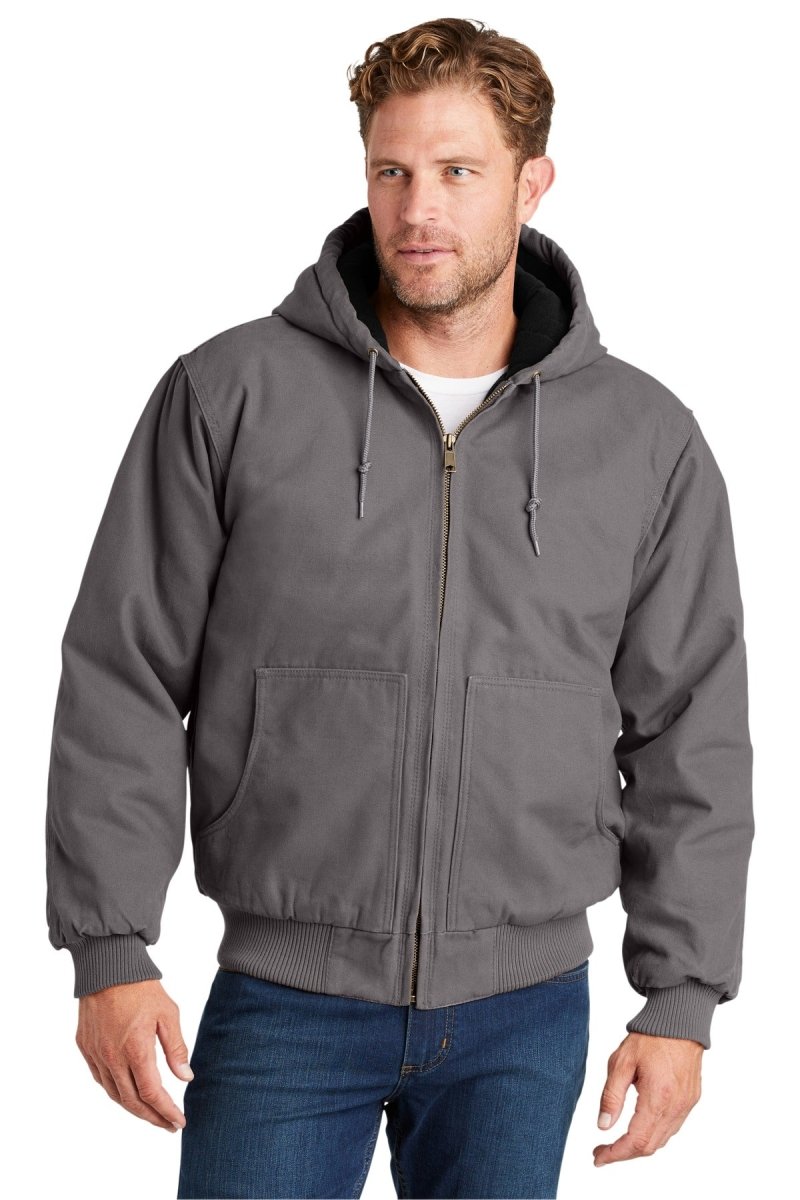 CornerStoneÂ® Washed Duck Cloth Insulated Hooded Work Jacket. CSJ41 - uslegacypromotions