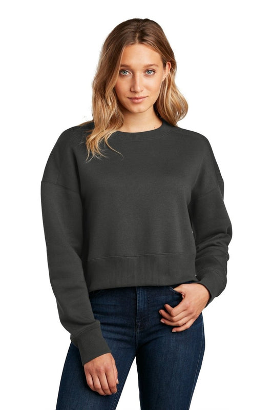 District Â® Women's Perfect Weight Â® Fleece Cropped Crew DT1105 - uslegacypromotions