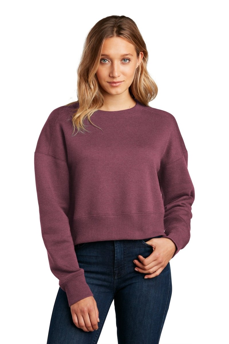 District Â® Women's Perfect Weight Â® Fleece Cropped Crew DT1105 - uslegacypromotions