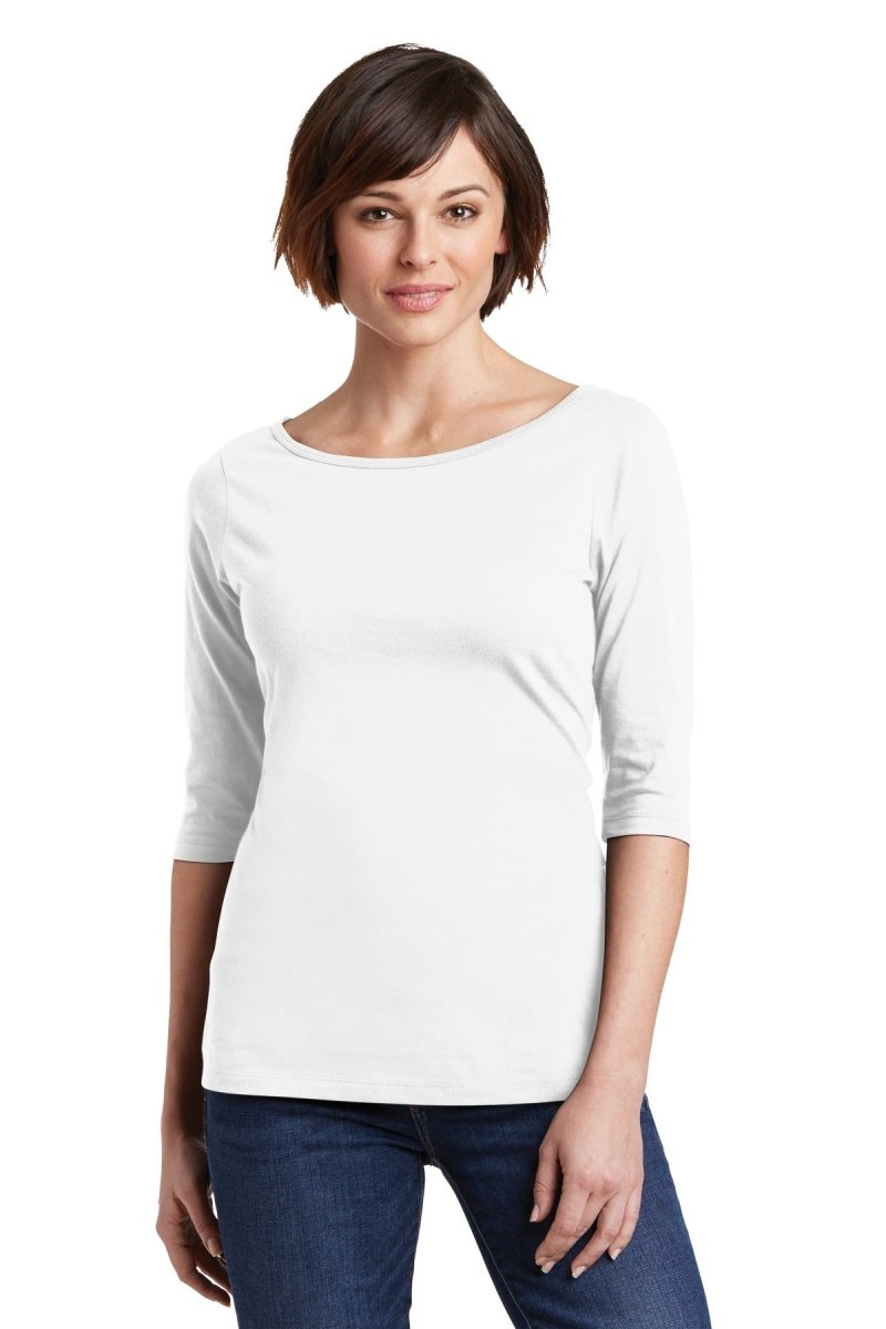 District® Women's Perfect Weight® 3/4-Sleeve Tee. DM107L - uslegacypromotions