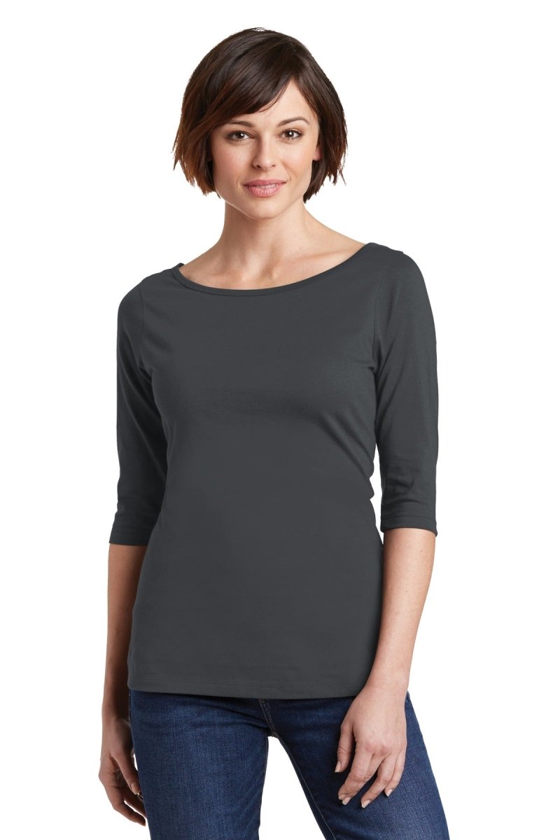 District® Women's Perfect Weight® 3/4-Sleeve Tee. DM107L - uslegacypromotions