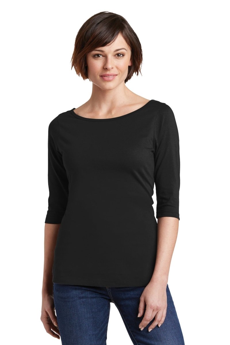 District® Women's Perfect Weight® 3/4-Sleeve Tee. DM107L - uslegacypromotions