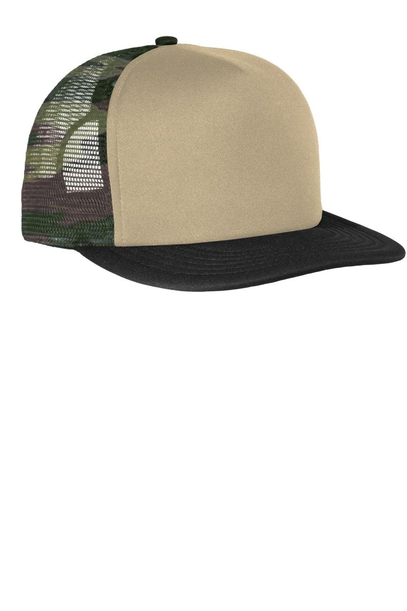 DistrictÂ® Flat Bill Snapback Trucker Cap. DT624 - uslegacypromotions