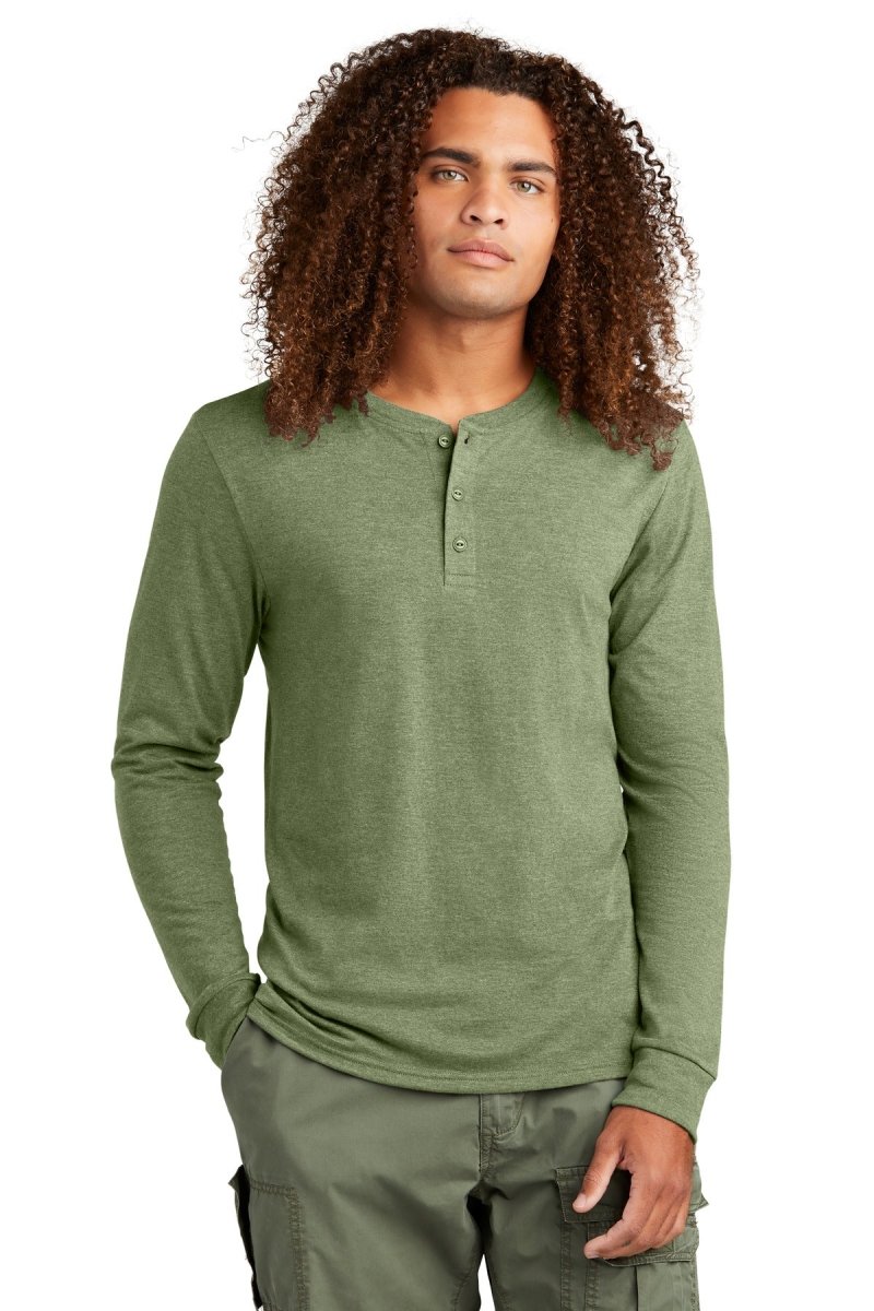 DistrictÂ® Perfect TriÂ® Long Sleeve Henley DT145 - uslegacypromotions