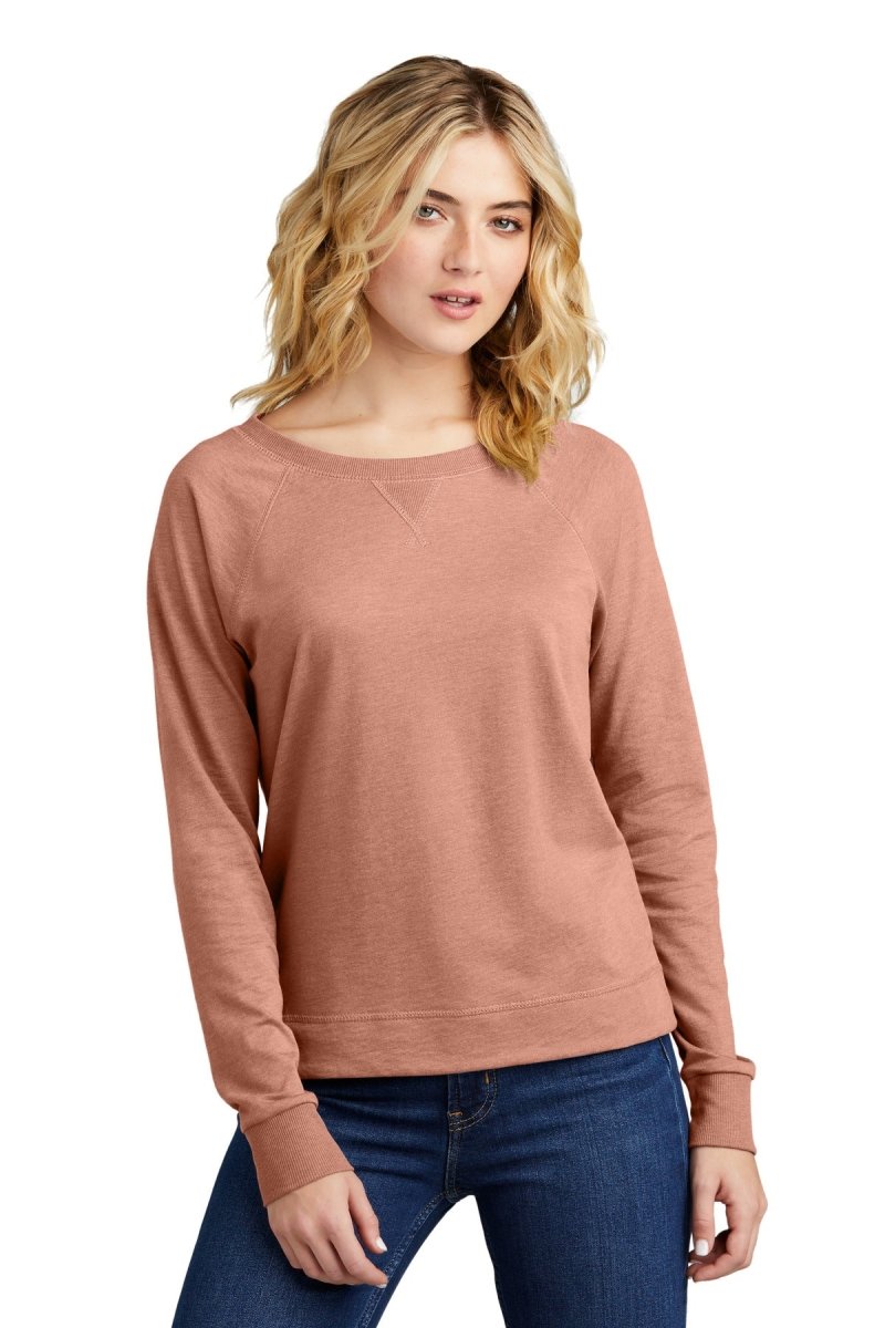 DistrictÂ® Women's Featherweight French Terryâ„¢ Long Sleeve Crewneck DT672 - uslegacypromotions