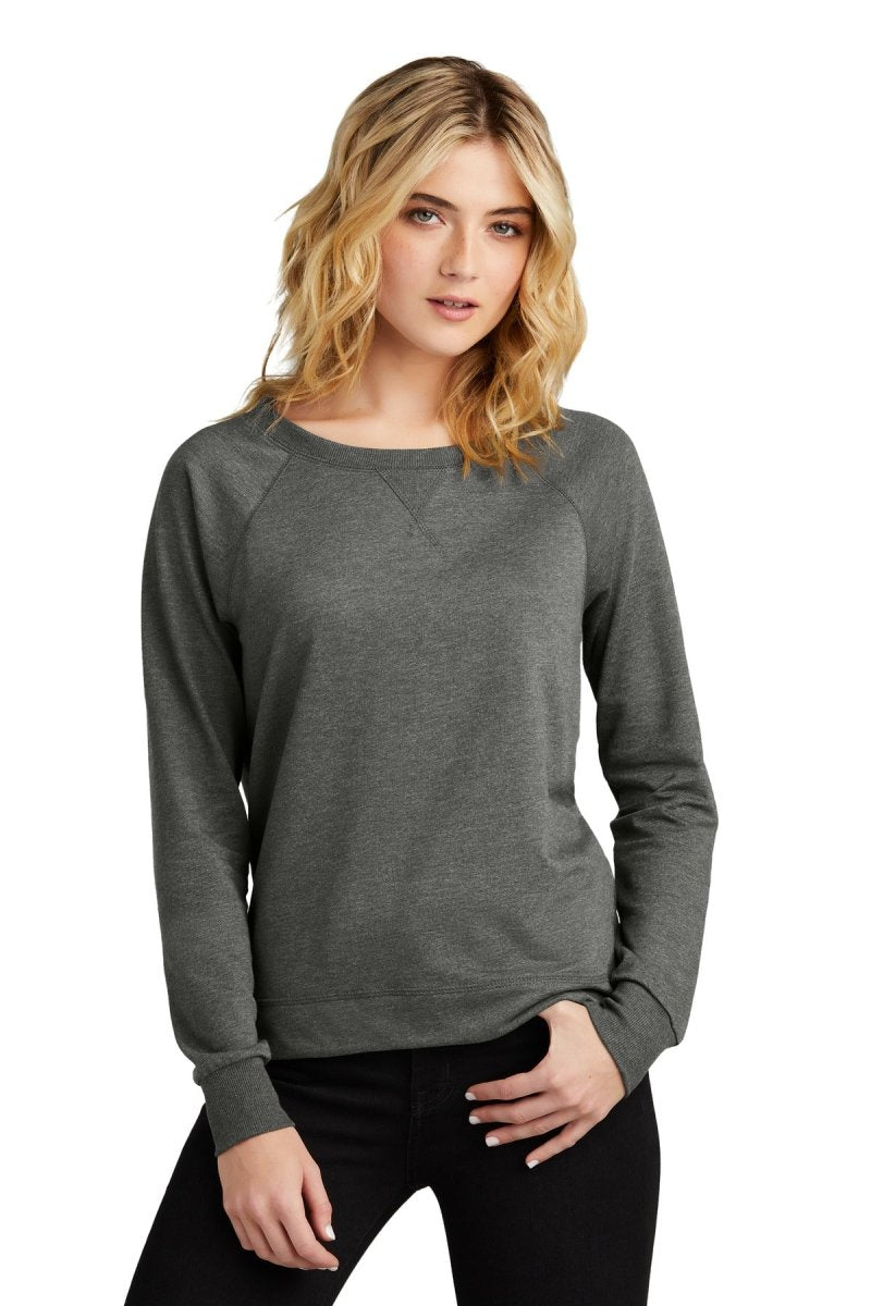 DistrictÂ® Women's Featherweight French Terryâ„¢ Long Sleeve Crewneck DT672 - uslegacypromotions