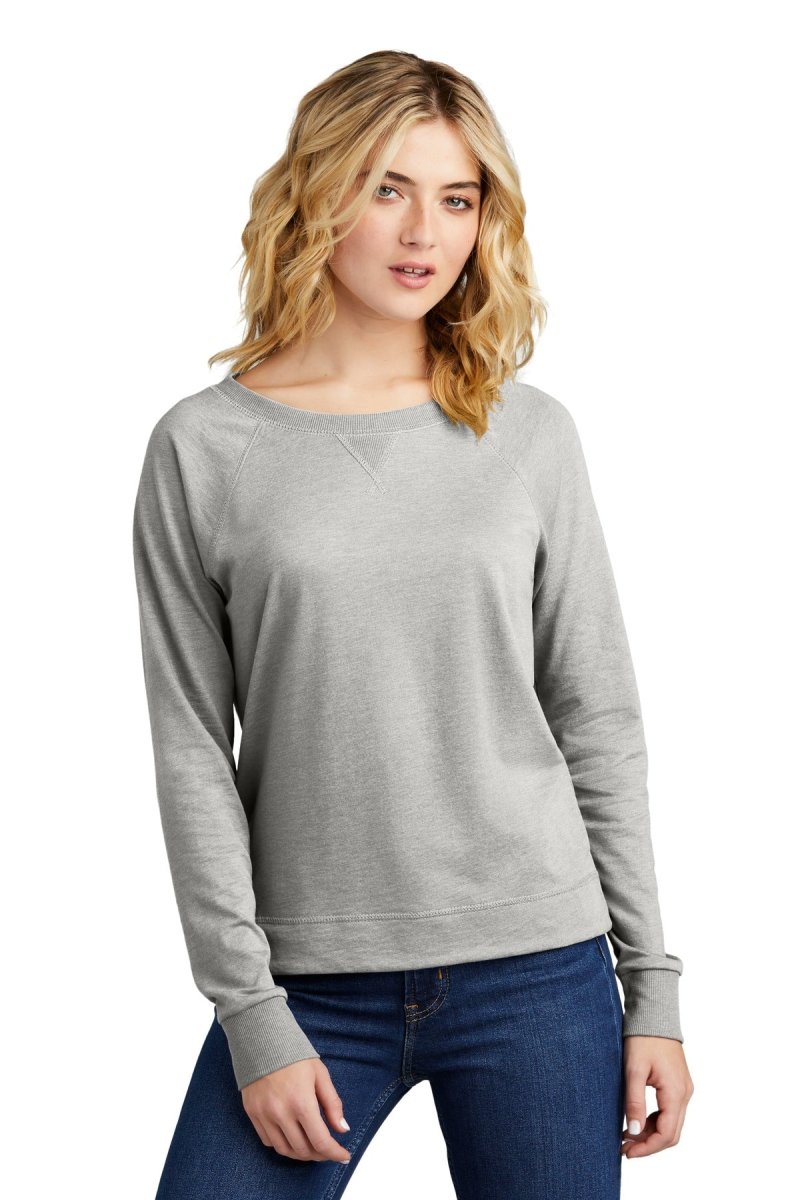 DistrictÂ® Women's Featherweight French Terryâ„¢ Long Sleeve Crewneck DT672 - uslegacypromotions