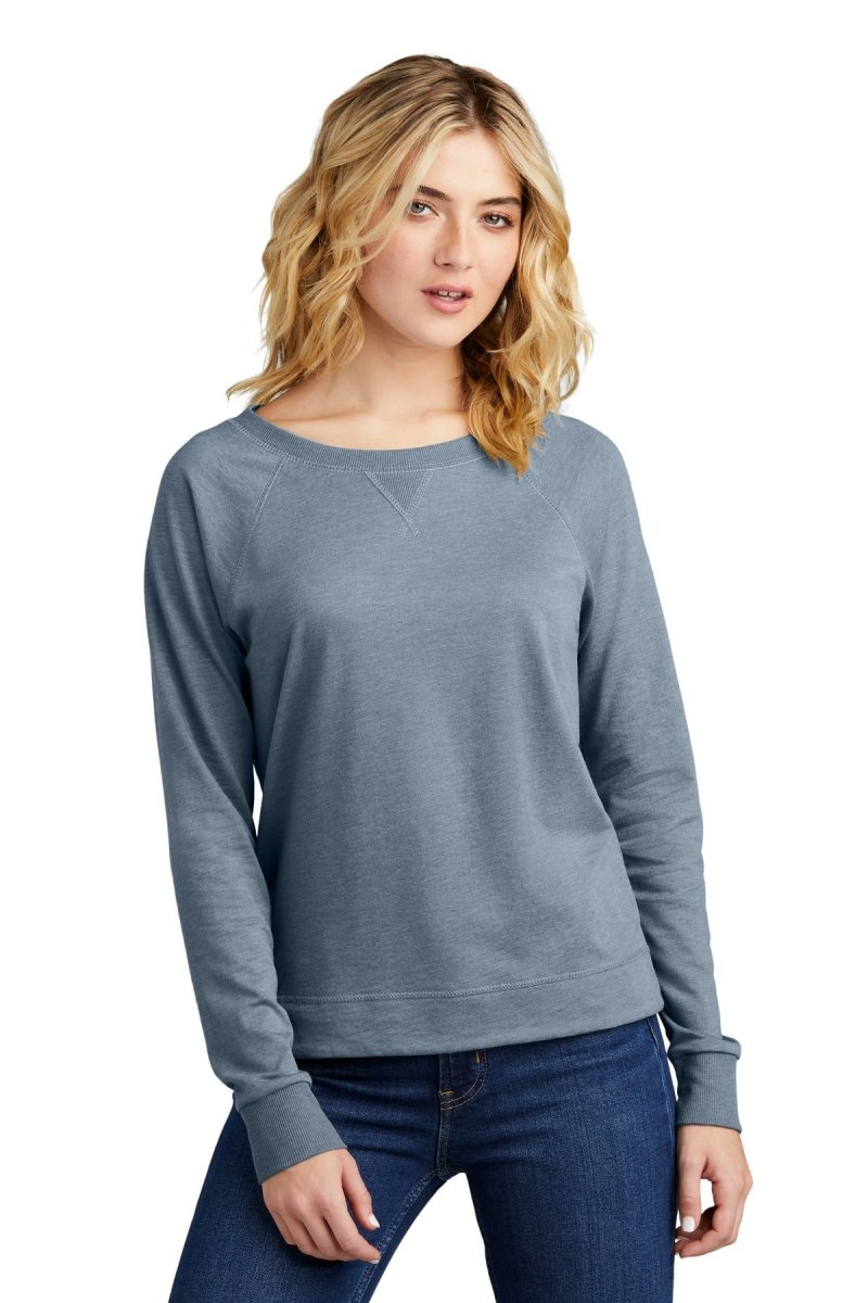 DistrictÂ® Women's Featherweight French Terryâ„¢ Long Sleeve Crewneck DT672 - uslegacypromotions