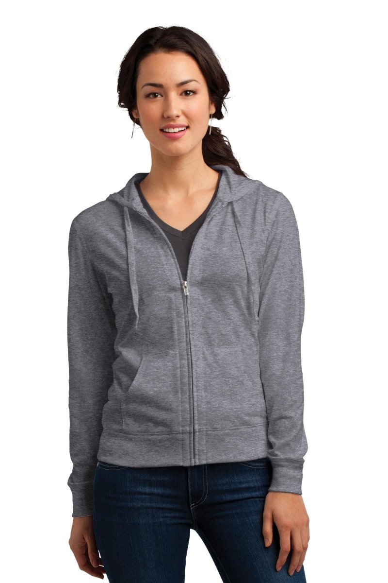 DistrictÂ® Women's Fitted Jersey Full-Zip Hoodie. DT2100 - uslegacypromotions