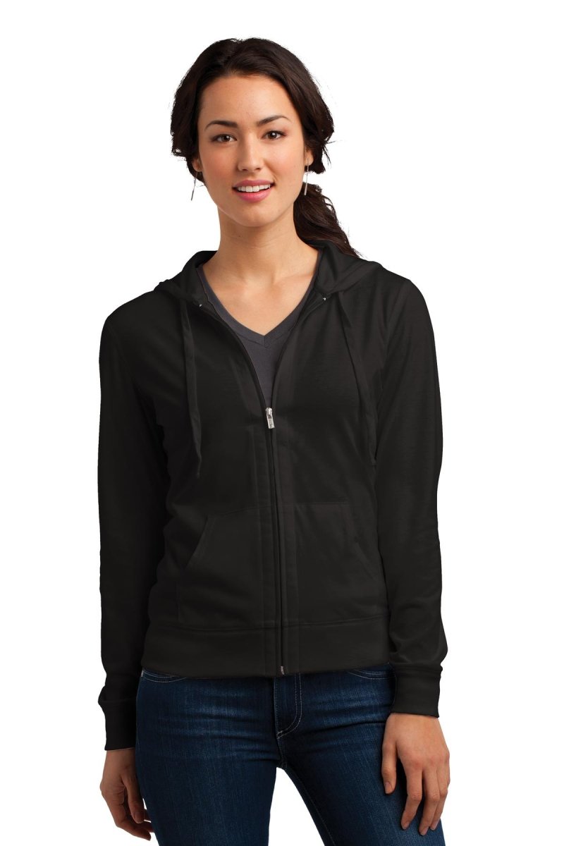 DistrictÂ® Women's Fitted Jersey Full-Zip Hoodie. DT2100 - uslegacypromotions