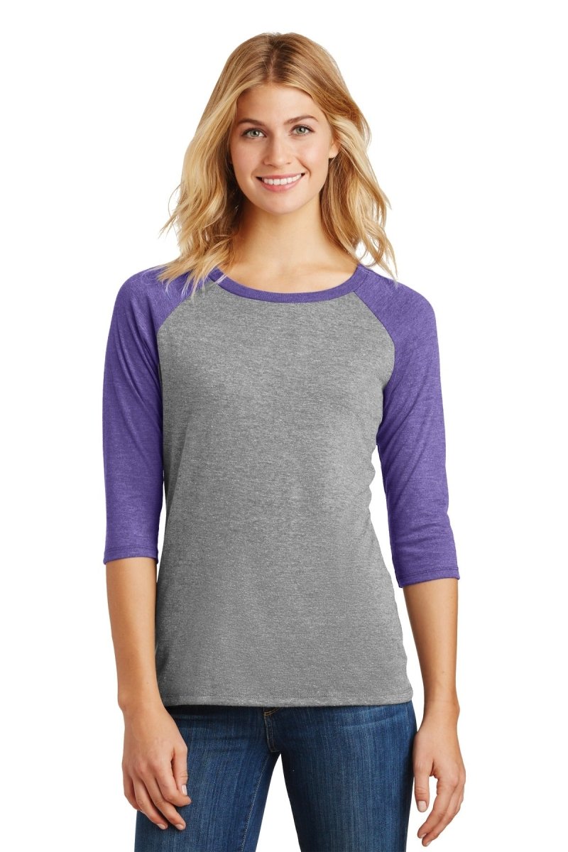 DistrictÂ® Women's Perfect TriÂ® 3/4-Sleeve Raglan. DM136L - uslegacypromotions