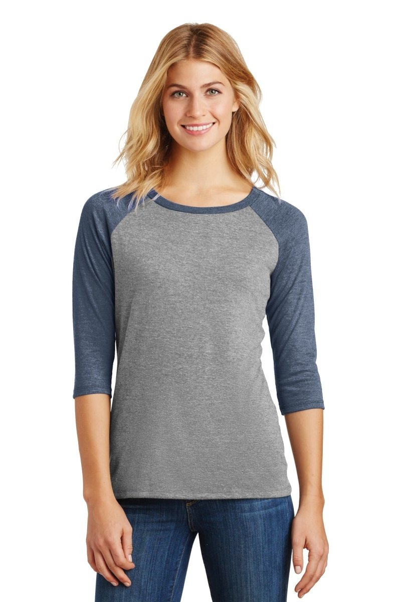 DistrictÂ® Women's Perfect TriÂ® 3/4-Sleeve Raglan. DM136L - uslegacypromotions