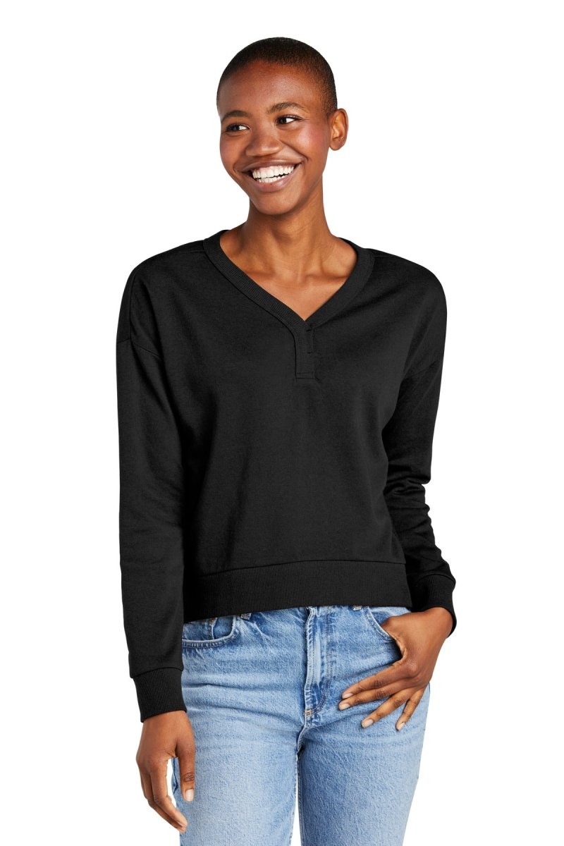 DistrictÂ® Women's Perfect TriÂ® Fleece V-Neck Sweatshirt DT1312 - uslegacypromotions