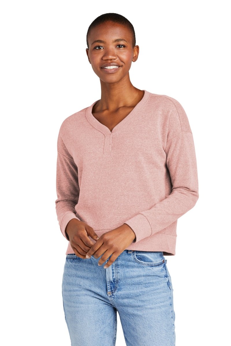 DistrictÂ® Women's Perfect TriÂ® Fleece V-Neck Sweatshirt DT1312 - uslegacypromotions