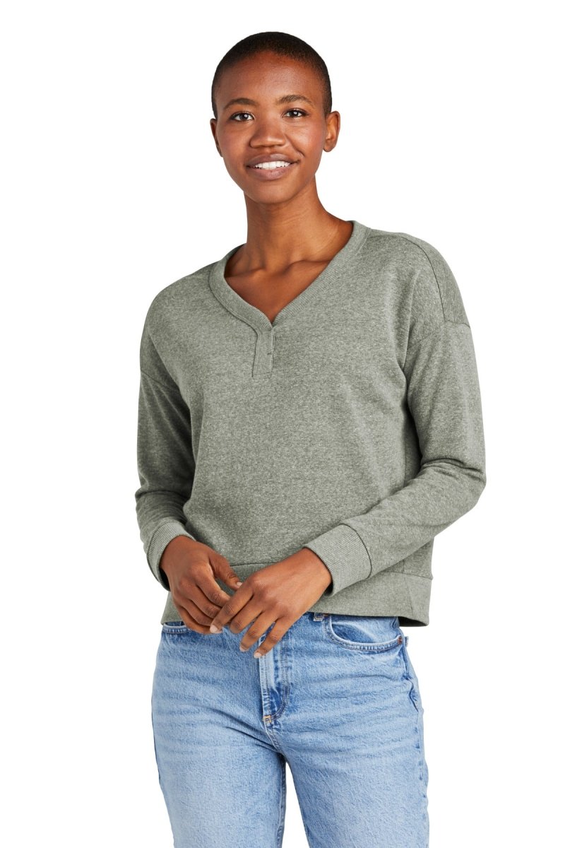 DistrictÂ® Women's Perfect TriÂ® Fleece V-Neck Sweatshirt DT1312 - uslegacypromotions