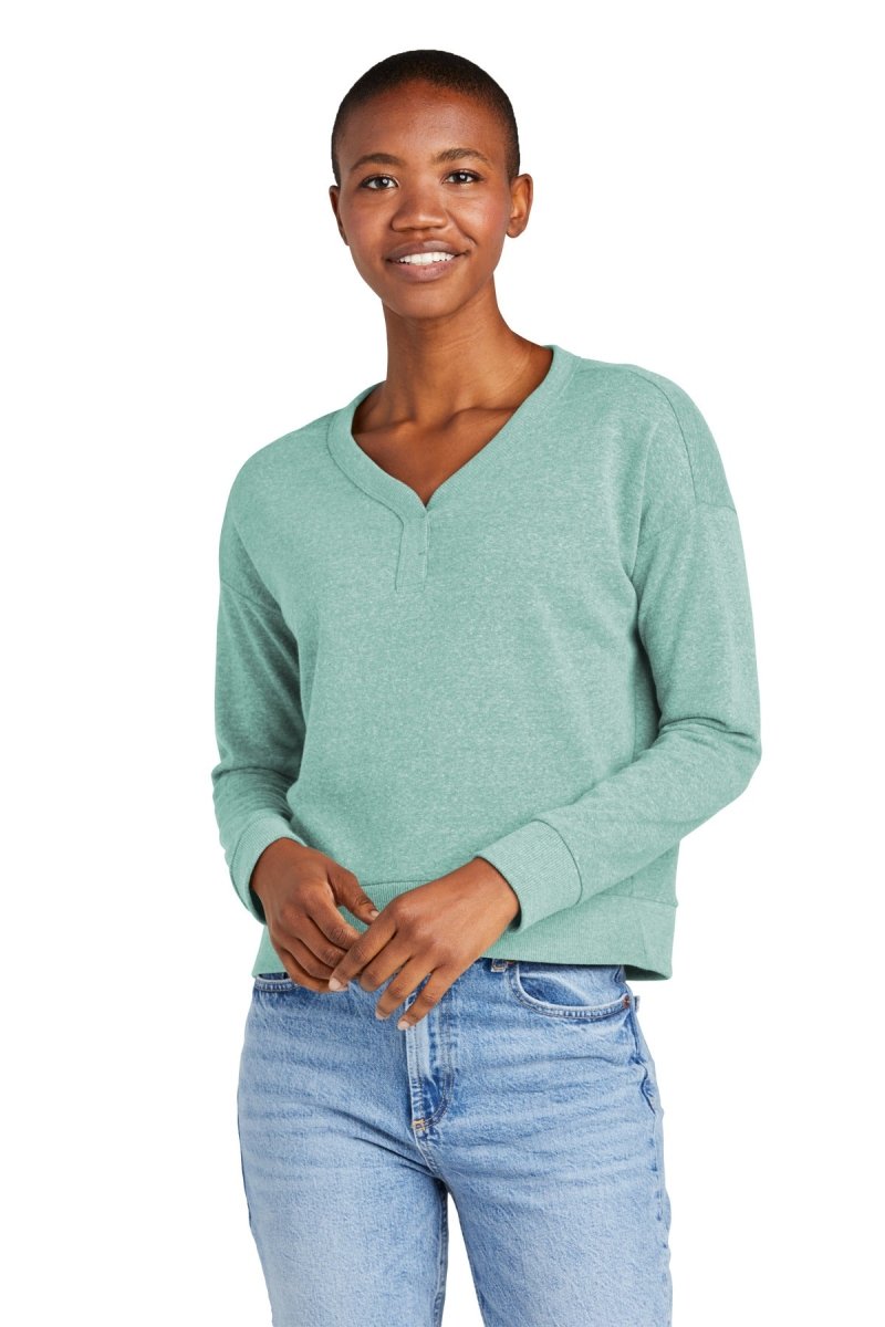 DistrictÂ® Women's Perfect TriÂ® Fleece V-Neck Sweatshirt DT1312 - uslegacypromotions