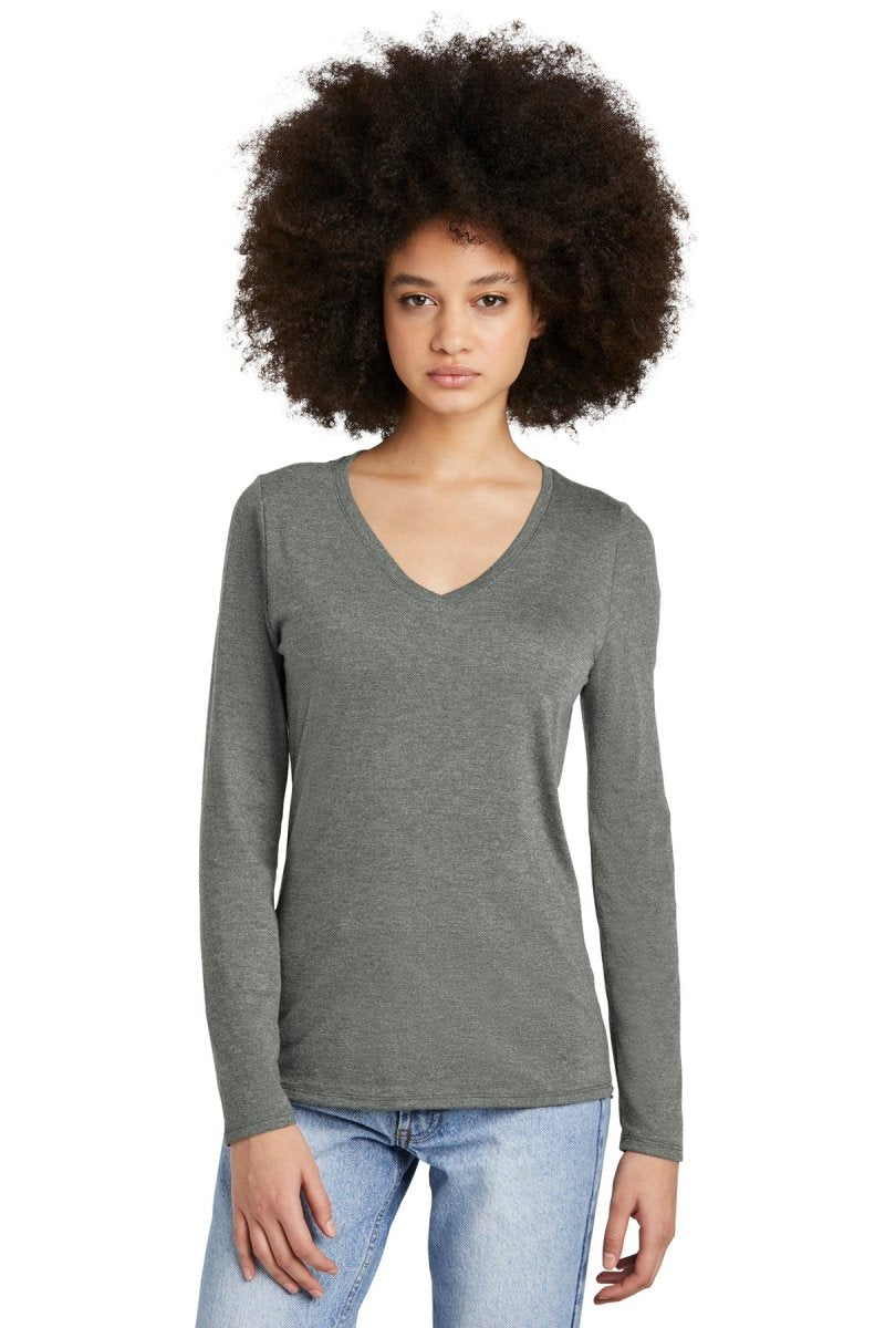 DistrictÂ® Women's Perfect TriÂ® Long Sleeve V-Neck Tee DT135 - uslegacypromotions