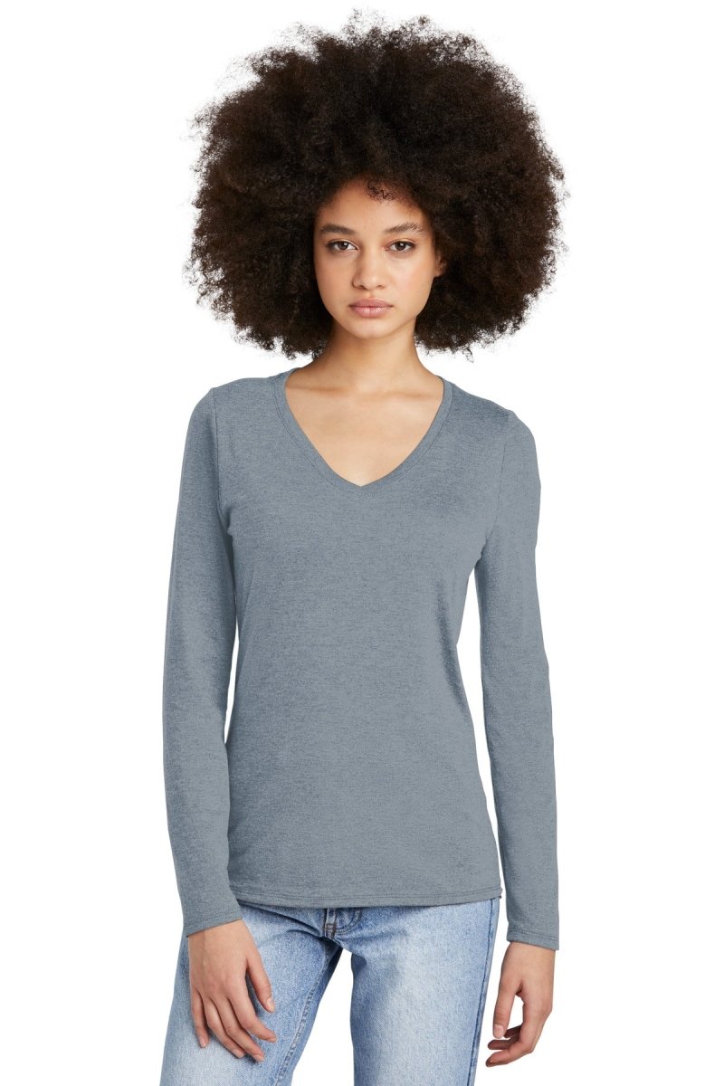 DistrictÂ® Women's Perfect TriÂ® Long Sleeve V-Neck Tee DT135 - uslegacypromotions