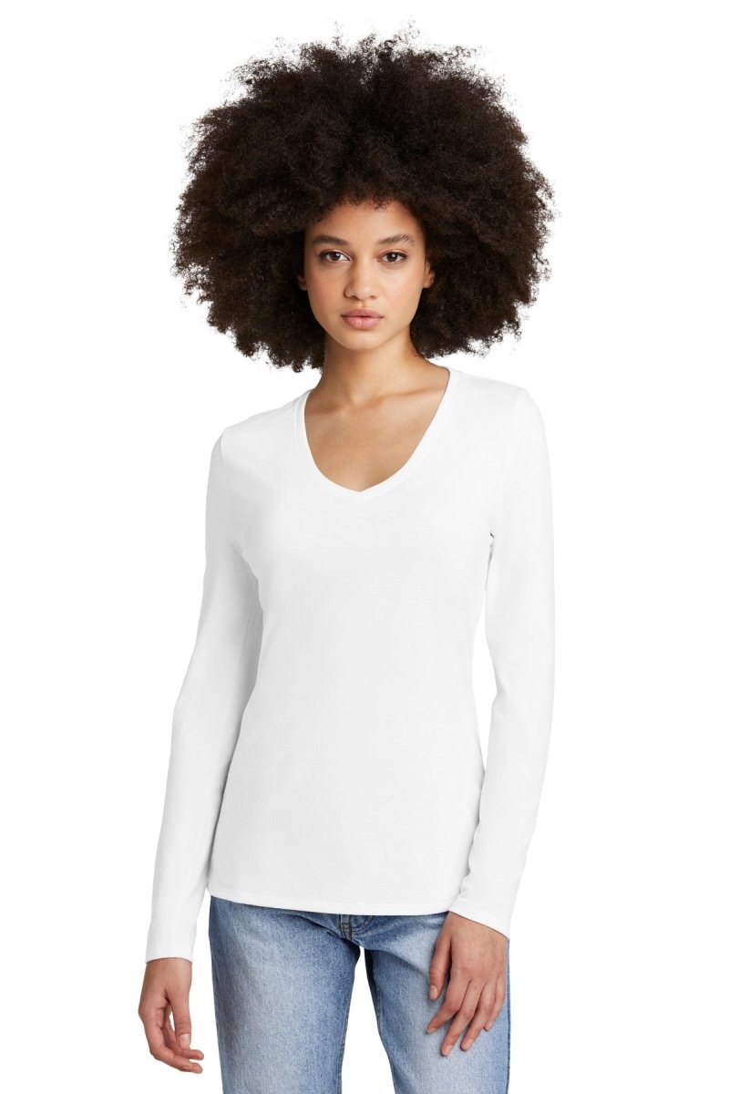 DistrictÂ® Women's Perfect TriÂ® Long Sleeve V-Neck Tee DT135 - uslegacypromotions