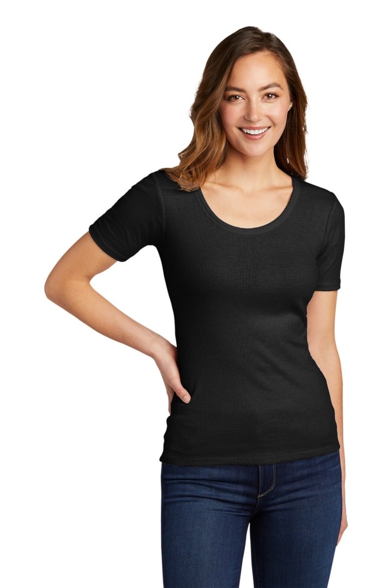 DistrictÂ® Women's V.I.T.â„¢Rib Scoop Neck Tee DT6020 - uslegacypromotions