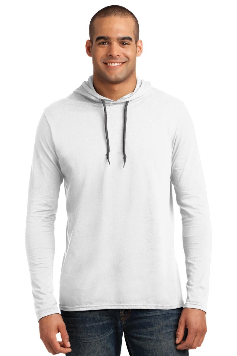 GildanÂ® 100% Ring Spun Cotton Long Sleeve Hooded T-Shirt. 987 - uslegacypromotions