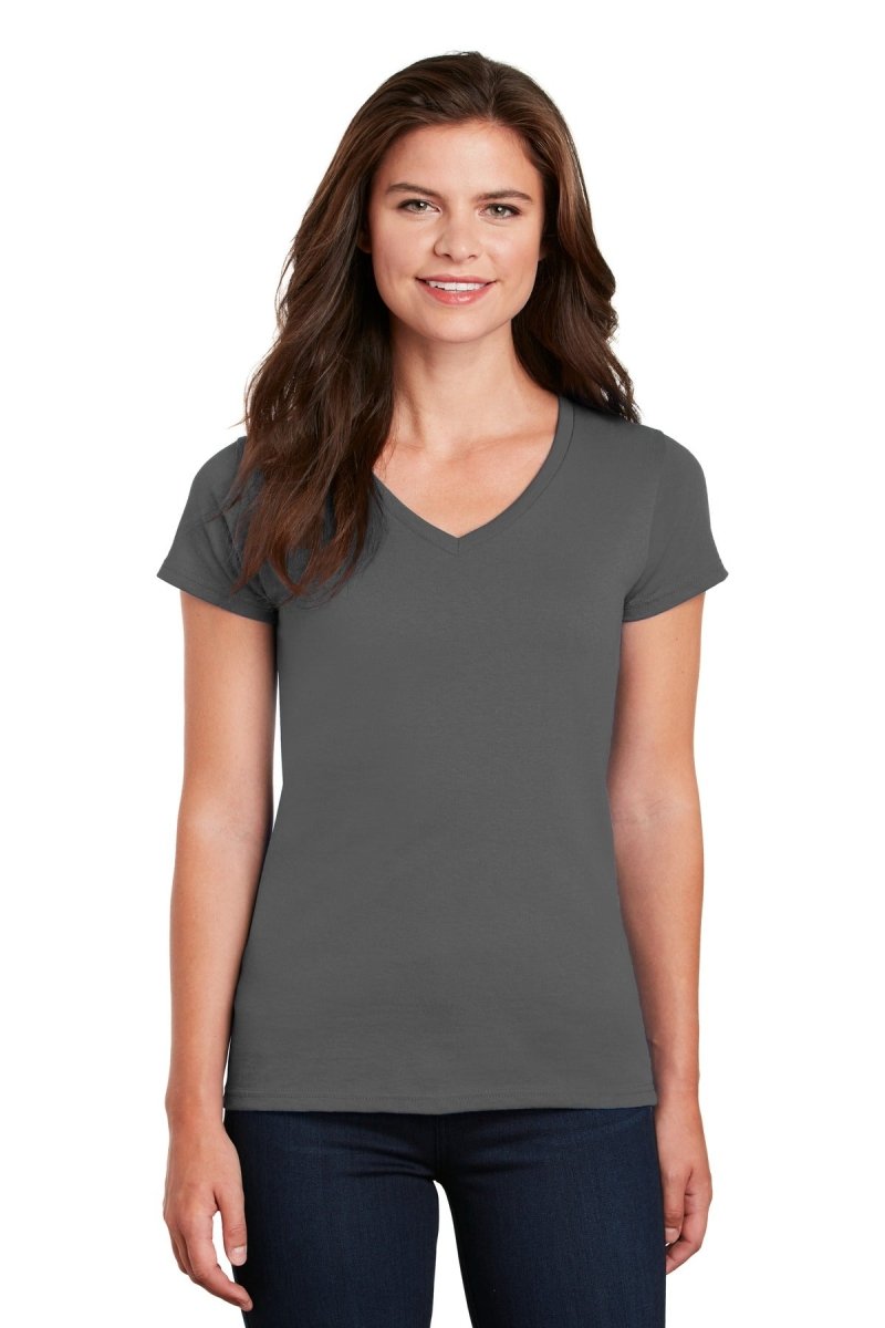 GildanÂ® Ladies Heavy Cottonâ„¢ 100% Cotton V-Neck T-Shirt. 5V00L - uslegacypromotions