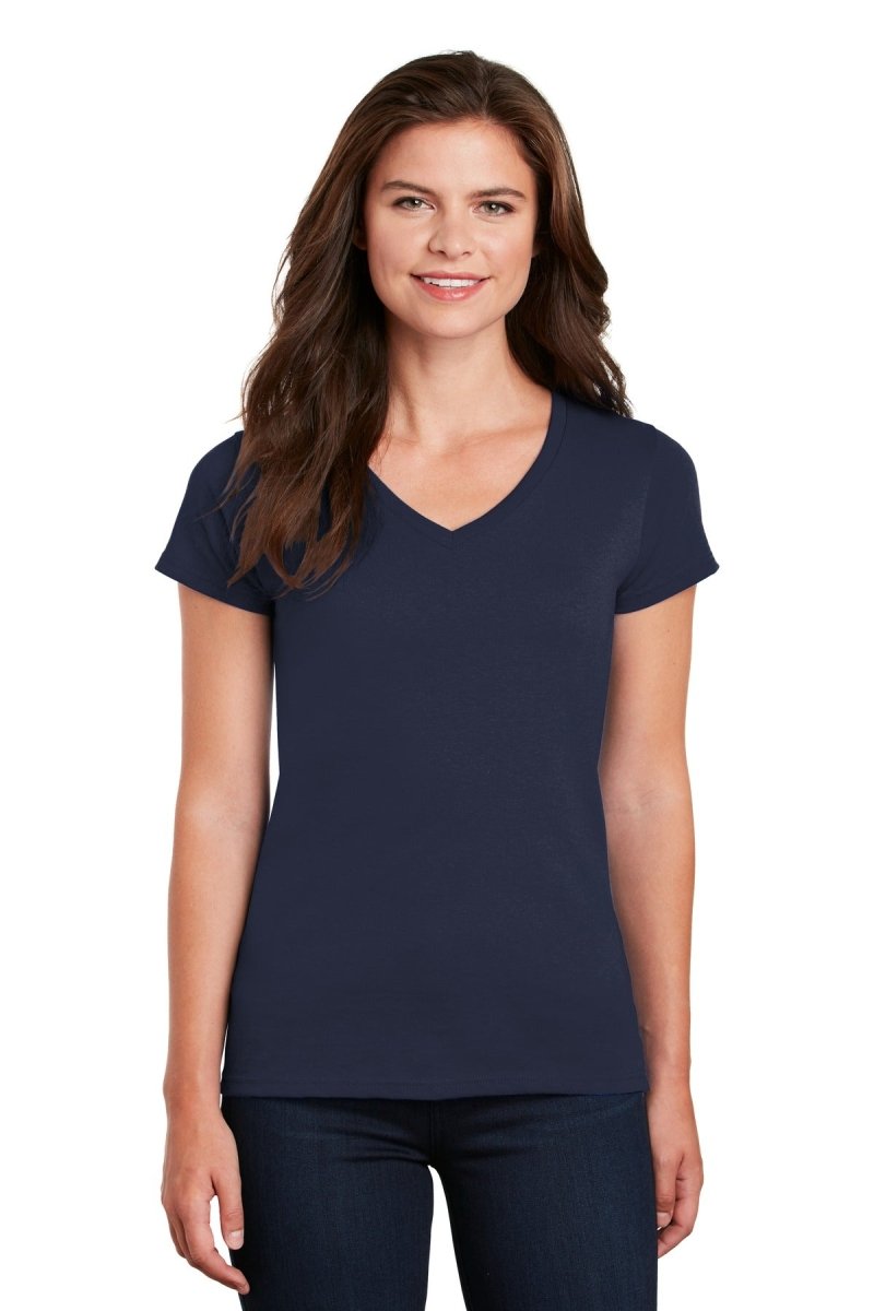 GildanÂ® Ladies Heavy Cottonâ„¢ 100% Cotton V-Neck T-Shirt. 5V00L - uslegacypromotions