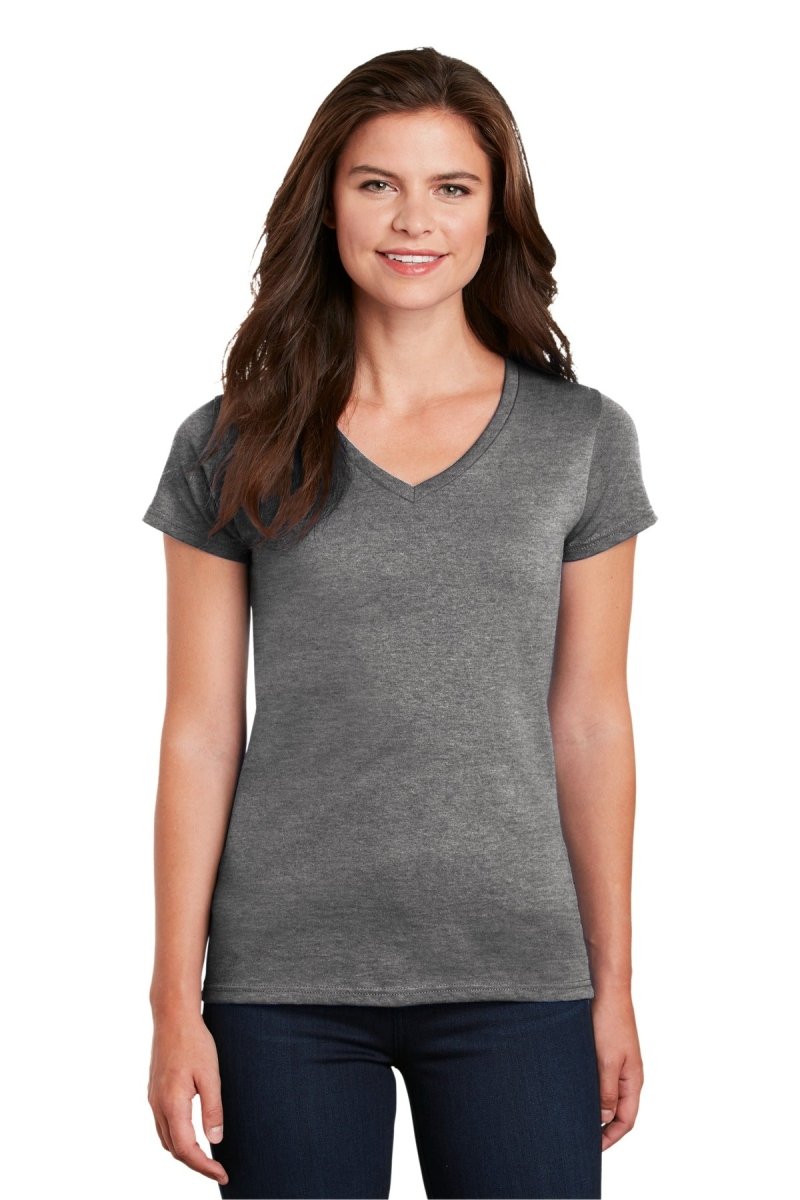 GildanÂ® Ladies Heavy Cottonâ„¢ 100% Cotton V-Neck T-Shirt. 5V00L - uslegacypromotions