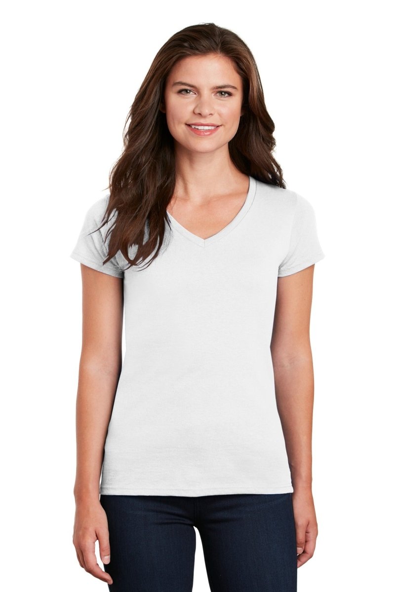 GildanÂ® Ladies Heavy Cottonâ„¢ 100% Cotton V-Neck T-Shirt. 5V00L - uslegacypromotions