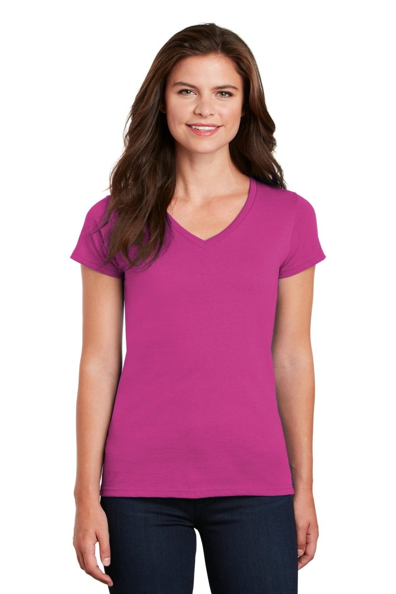 GildanÂ® Ladies Heavy Cottonâ„¢ 100% Cotton V-Neck T-Shirt. 5V00L - uslegacypromotions