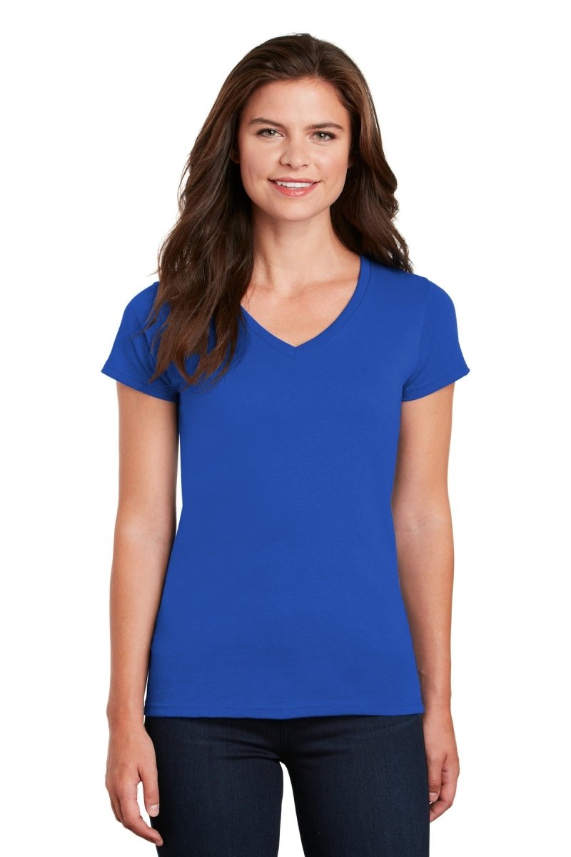 GildanÂ® Ladies Heavy Cottonâ„¢ 100% Cotton V-Neck T-Shirt. 5V00L - uslegacypromotions