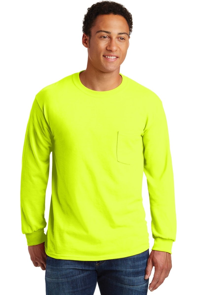 GildanÂ® - Ultra CottonÂ® 100% US Cotton Long Sleeve T-Shirt with Pocket. 2410 - uslegacypromotions