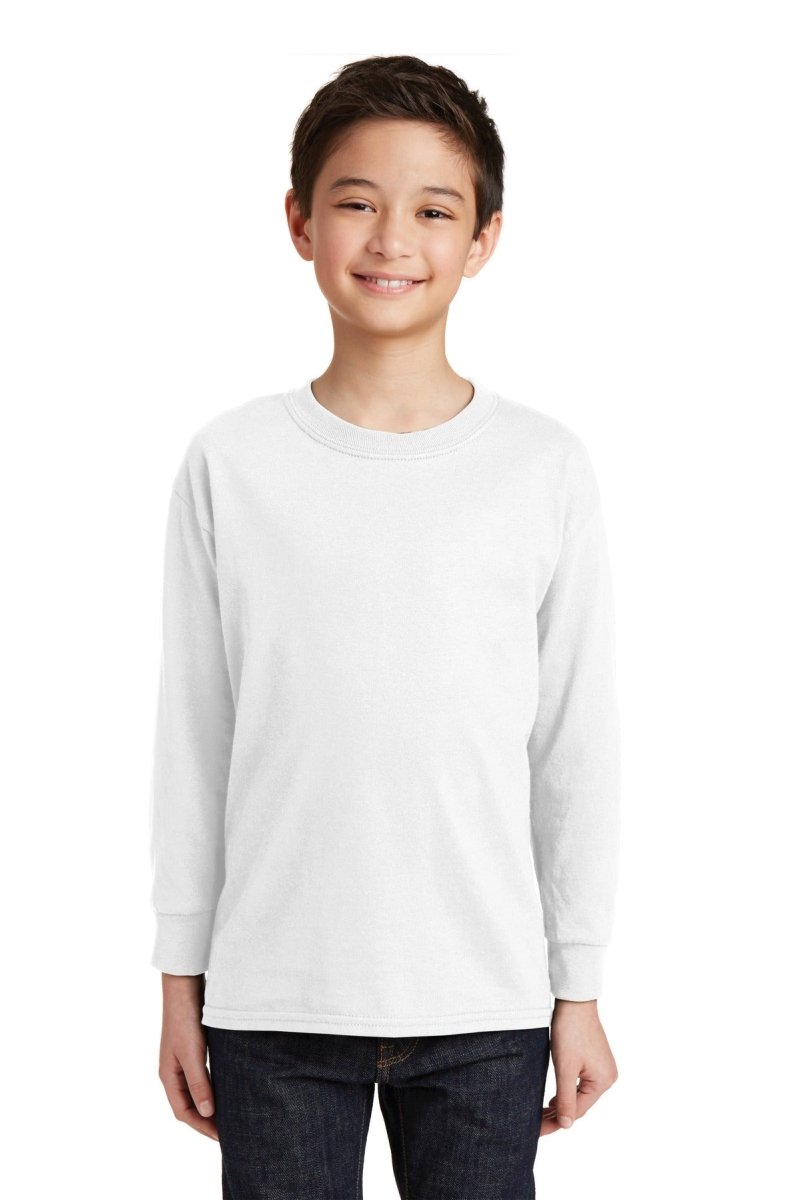GildanÂ® Youth Heavy Cottonâ„¢ 100% Cotton Long Sleeve T-Shirt. 5400B - uslegacypromotions