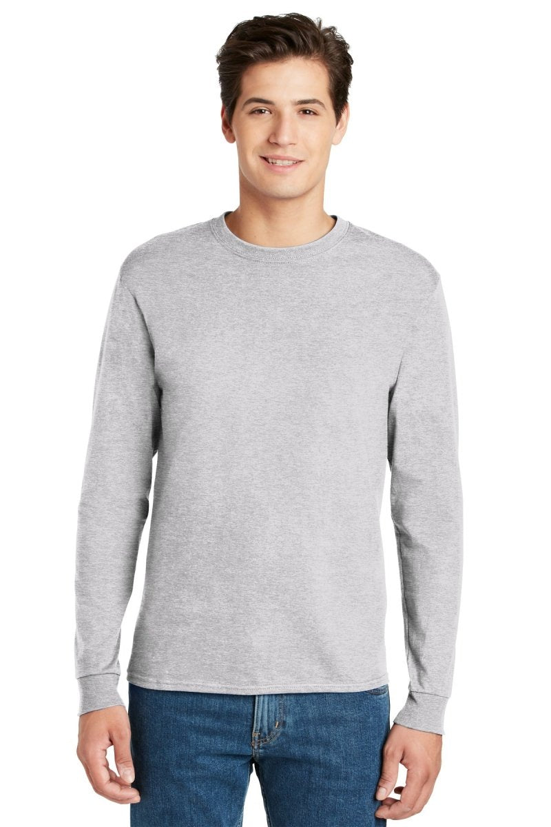 HanesÂ® - Authentic 100% Cotton Long Sleeve T-Shirt. 5586 - uslegacypromotions