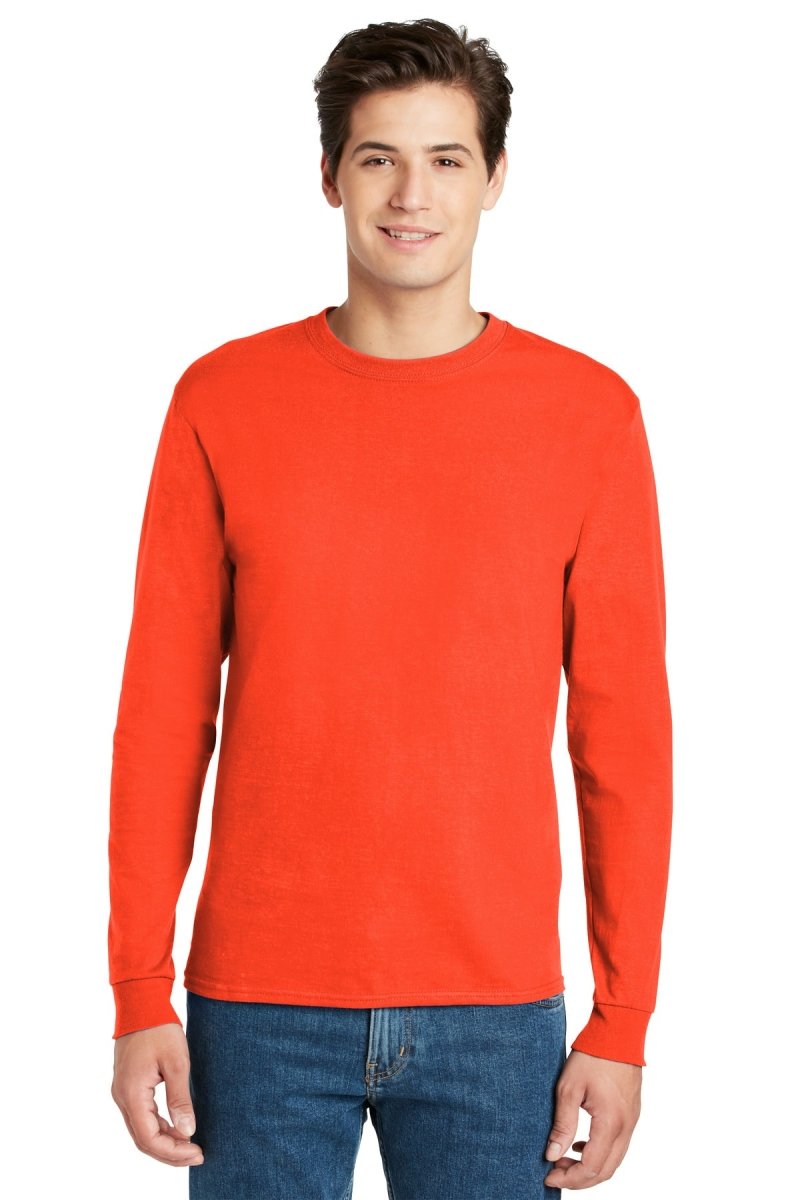 HanesÂ® - Authentic 100% Cotton Long Sleeve T-Shirt. 5586 - uslegacypromotions