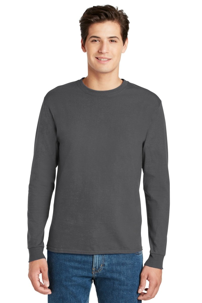 HanesÂ® - Authentic 100% Cotton Long Sleeve T-Shirt. 5586 - uslegacypromotions