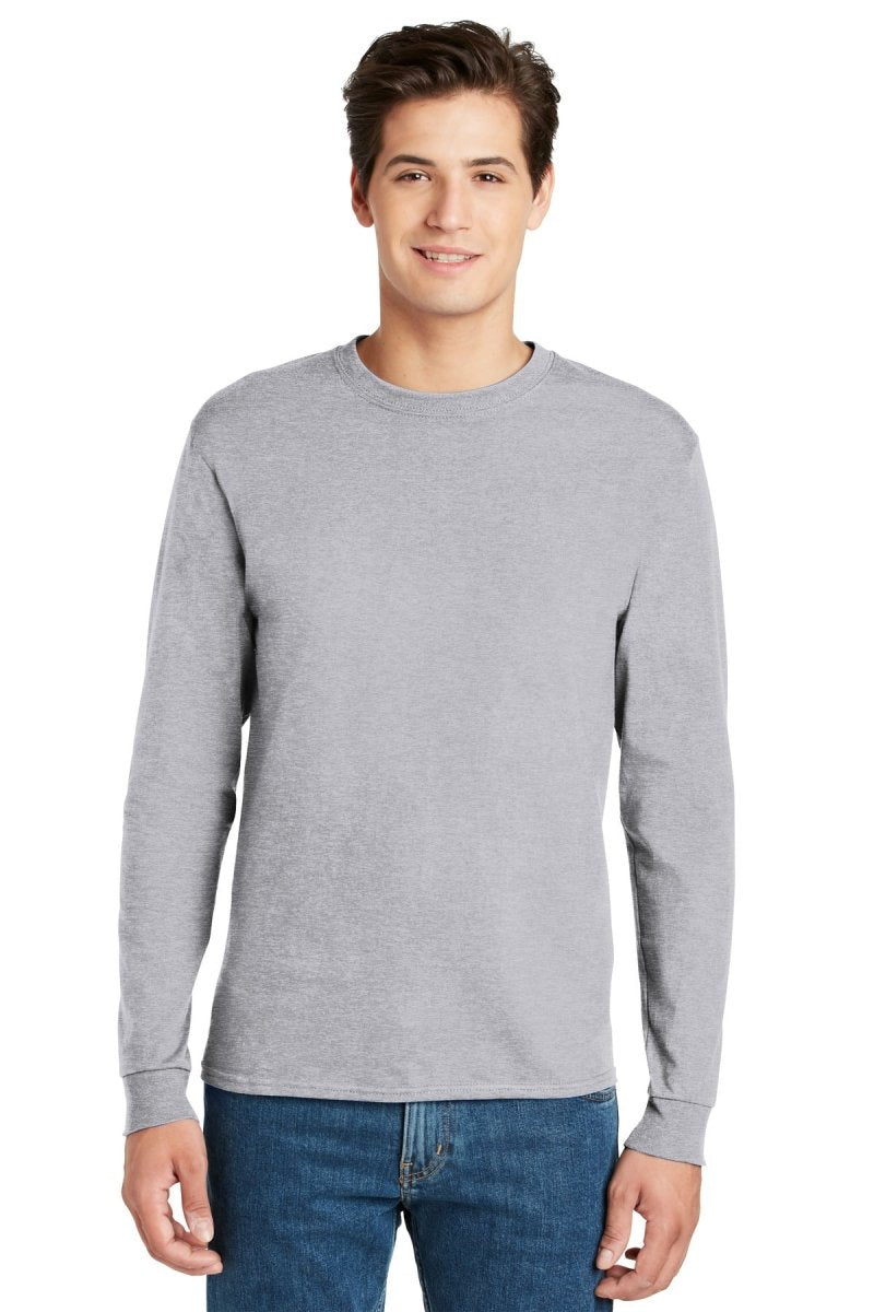 HanesÂ® - Authentic 100% Cotton Long Sleeve T-Shirt. 5586 - uslegacypromotions