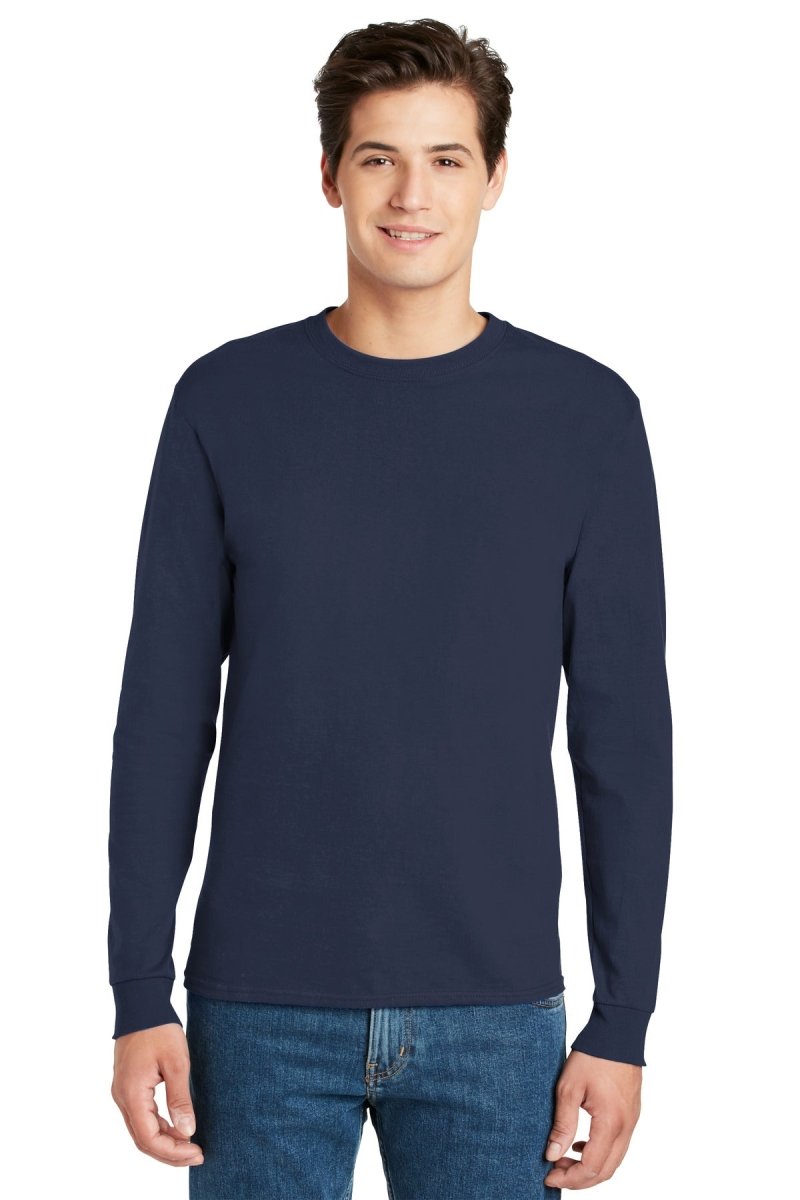 HanesÂ® - Authentic 100% Cotton Long Sleeve T-Shirt. 5586 - uslegacypromotions