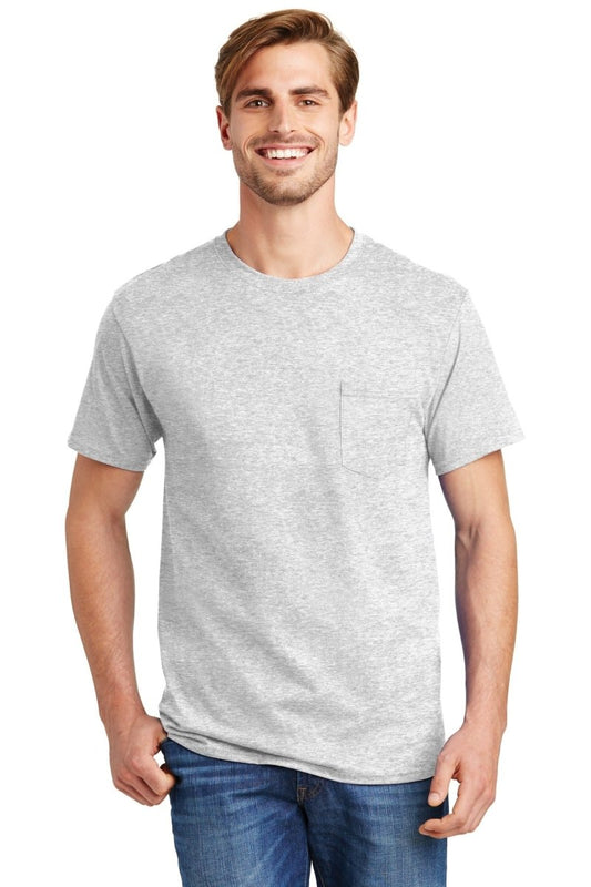 HanesÂ® - Authentic 100% Cotton T-Shirt with Pocket. 5590 - uslegacypromotions