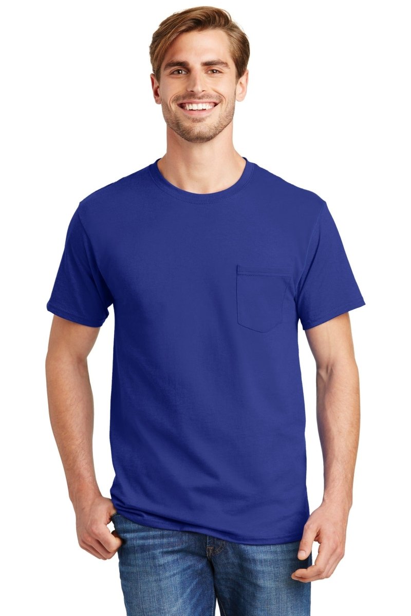 HanesÂ® - Authentic 100% Cotton T-Shirt with Pocket. 5590 - uslegacypromotions