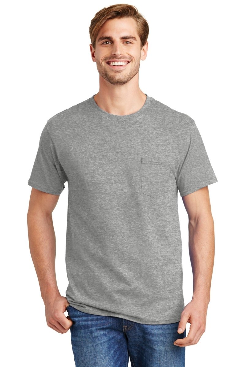 HanesÂ® - Authentic 100% Cotton T-Shirt with Pocket. 5590 - uslegacypromotions