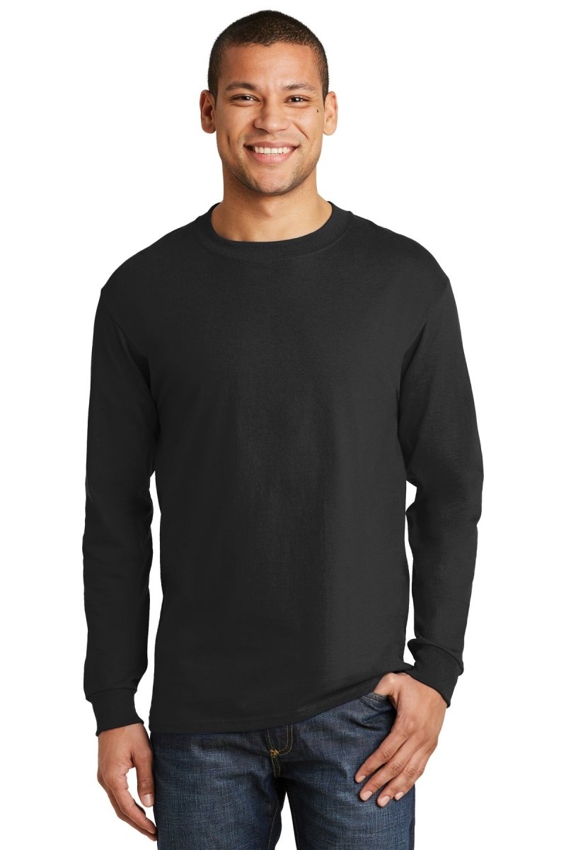 HanesÂ® Beefy-TÂ® - 100% Cotton Long Sleeve T-Shirt. 5186 - uslegacypromotions