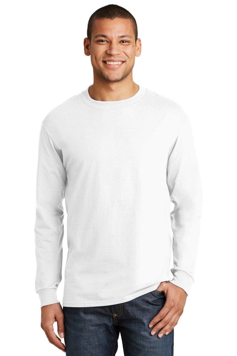 HanesÂ® Beefy-TÂ® - 100% Cotton Long Sleeve T-Shirt. 5186 - uslegacypromotions