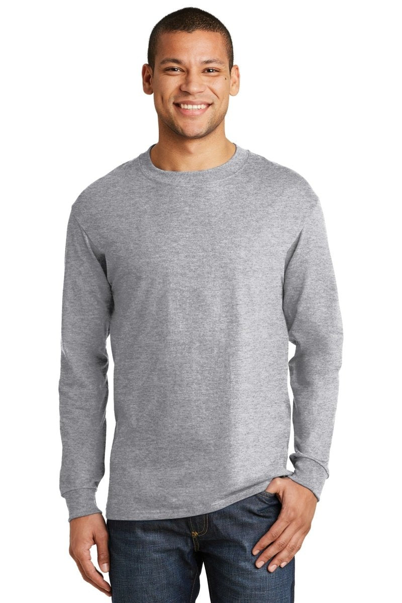 HanesÂ® Beefy-TÂ® - 100% Cotton Long Sleeve T-Shirt. 5186 - uslegacypromotions