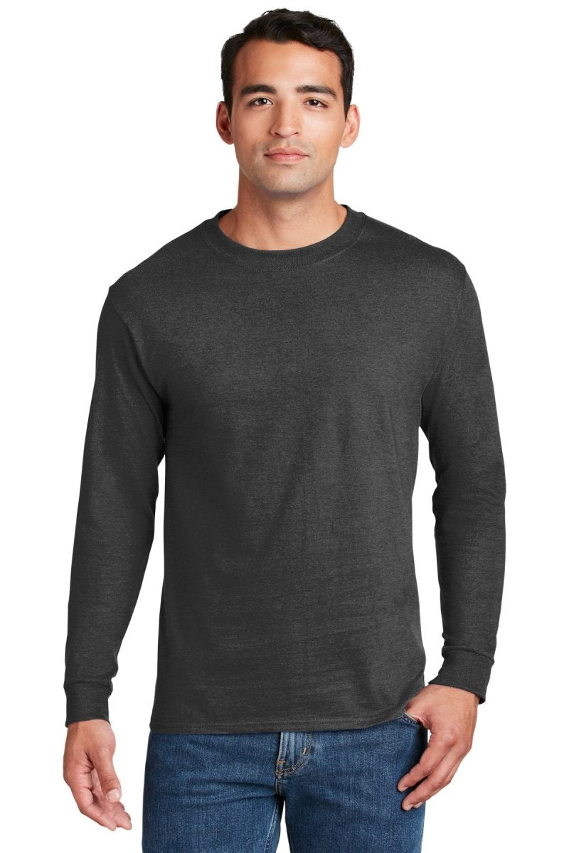 HanesÂ® Beefy-TÂ® - 100% Cotton Long Sleeve T-Shirt. 5186 - uslegacypromotions