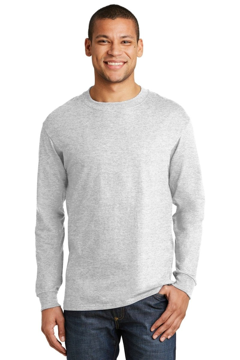 HanesÂ® Beefy-TÂ® - 100% Cotton Long Sleeve T-Shirt. 5186 - uslegacypromotions