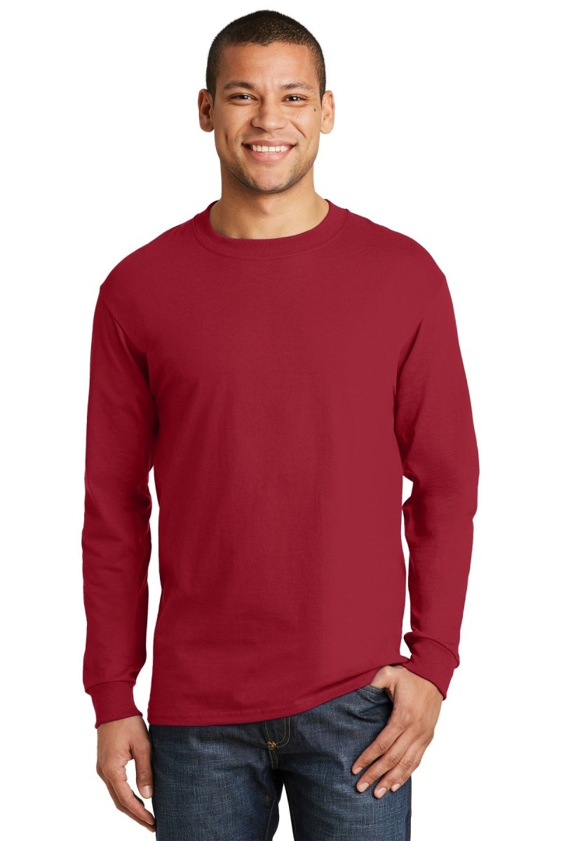 HanesÂ® Beefy-TÂ® - 100% Cotton Long Sleeve T-Shirt. 5186 - uslegacypromotions