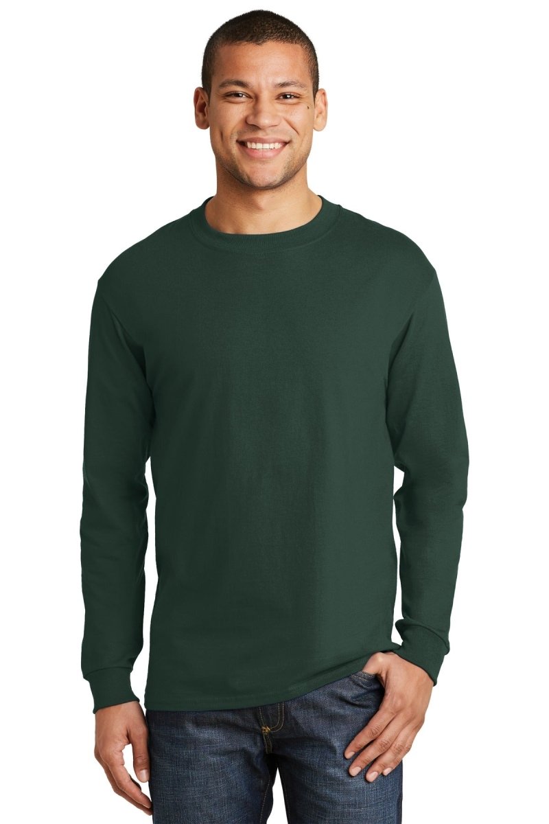 HanesÂ® Beefy-TÂ® - 100% Cotton Long Sleeve T-Shirt. 5186 - uslegacypromotions