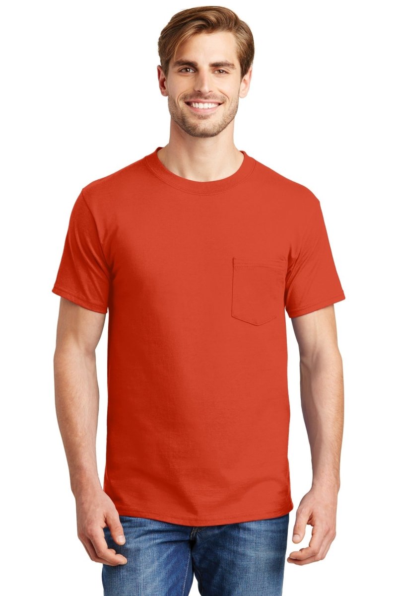 HanesÂ® Beefy-TÂ® - 100% Cotton T-Shirt with Pocket. 5190 - uslegacypromotions