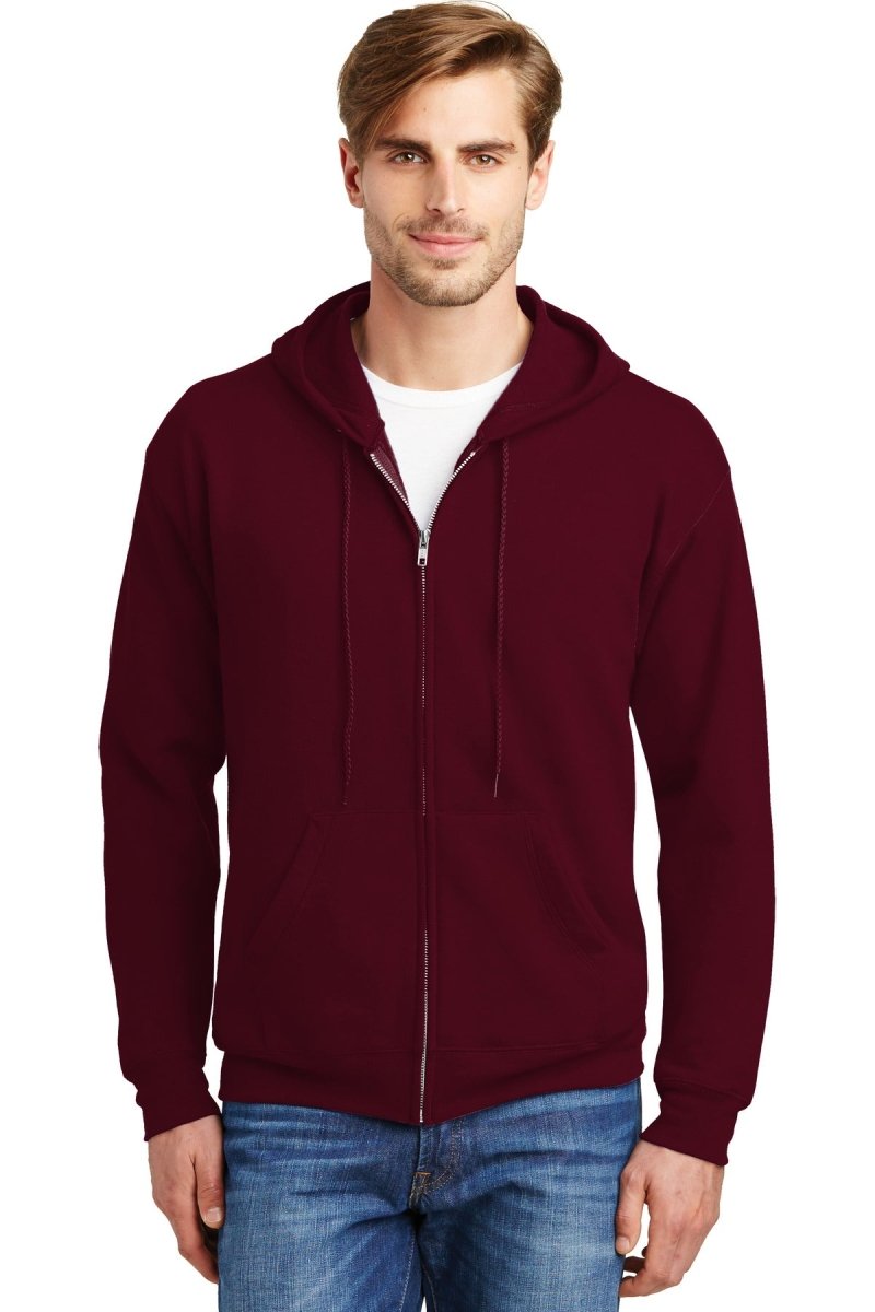 HanesÂ® - EcoSmartÂ® Full-Zip Hooded Sweatshirt. P180 - uslegacypromotions